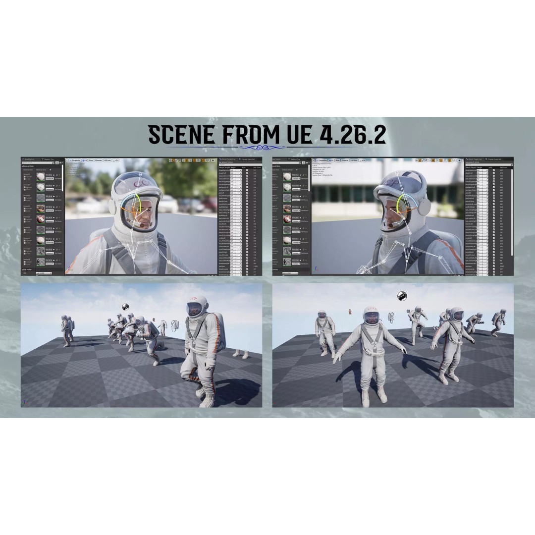 Berkut Astronaut 3D Model – Low Poly Game Ready Character, FBX - View 7