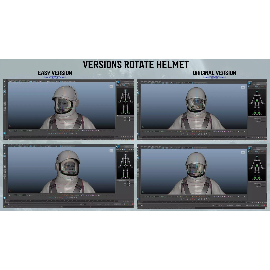 Berkut Astronaut 3D Model – Low Poly Game Ready Character, FBX - View 8