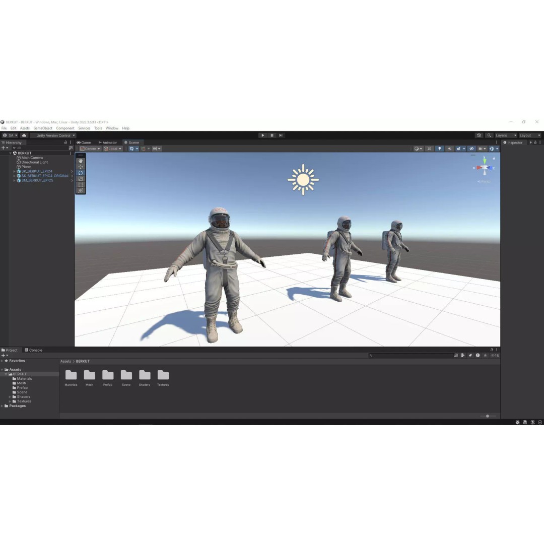 Berkut Astronaut 3D Model – Low Poly Game Ready Character, FBX - View 9