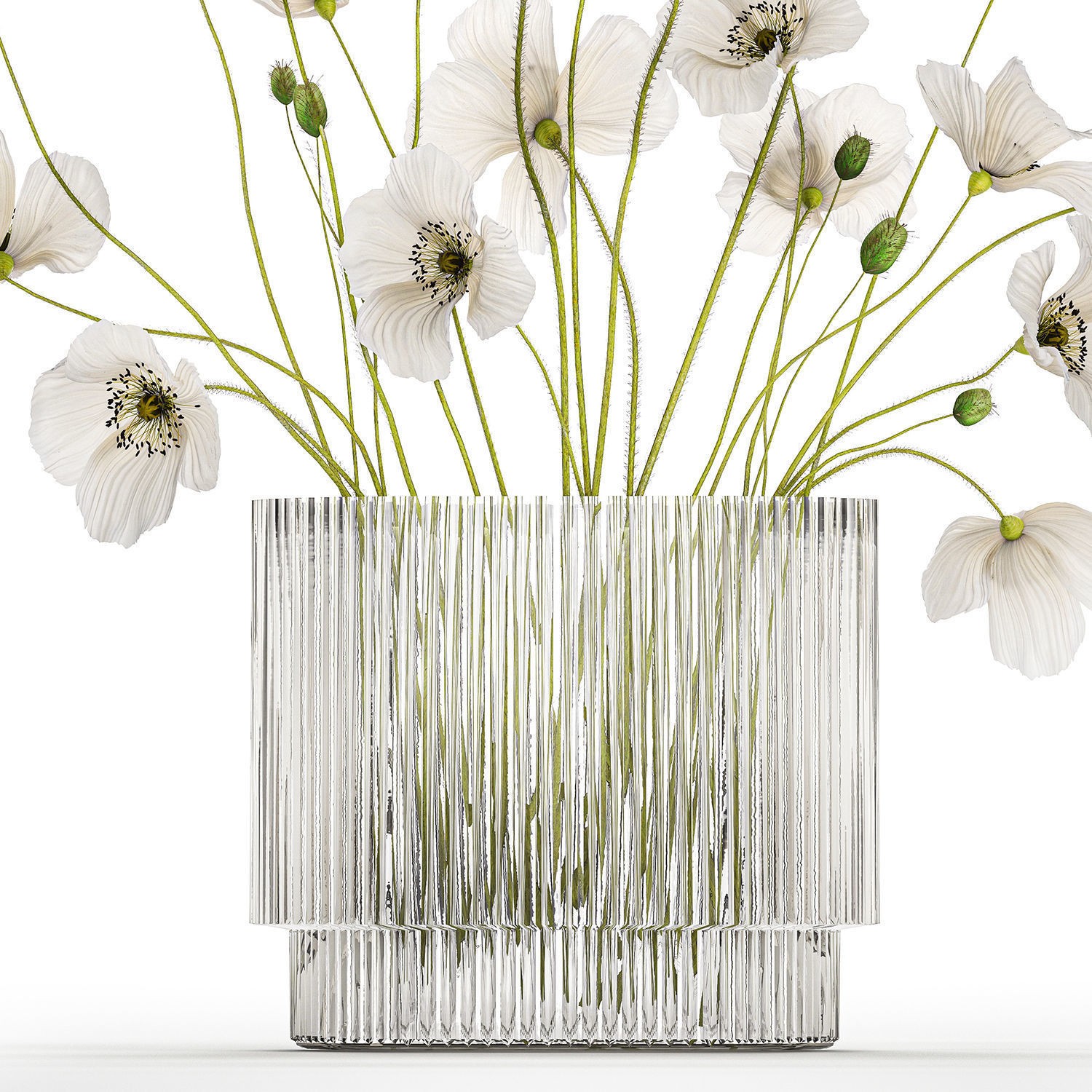 Bouquet of White Wild Flowers - Game-Ready 3D Model - View 12