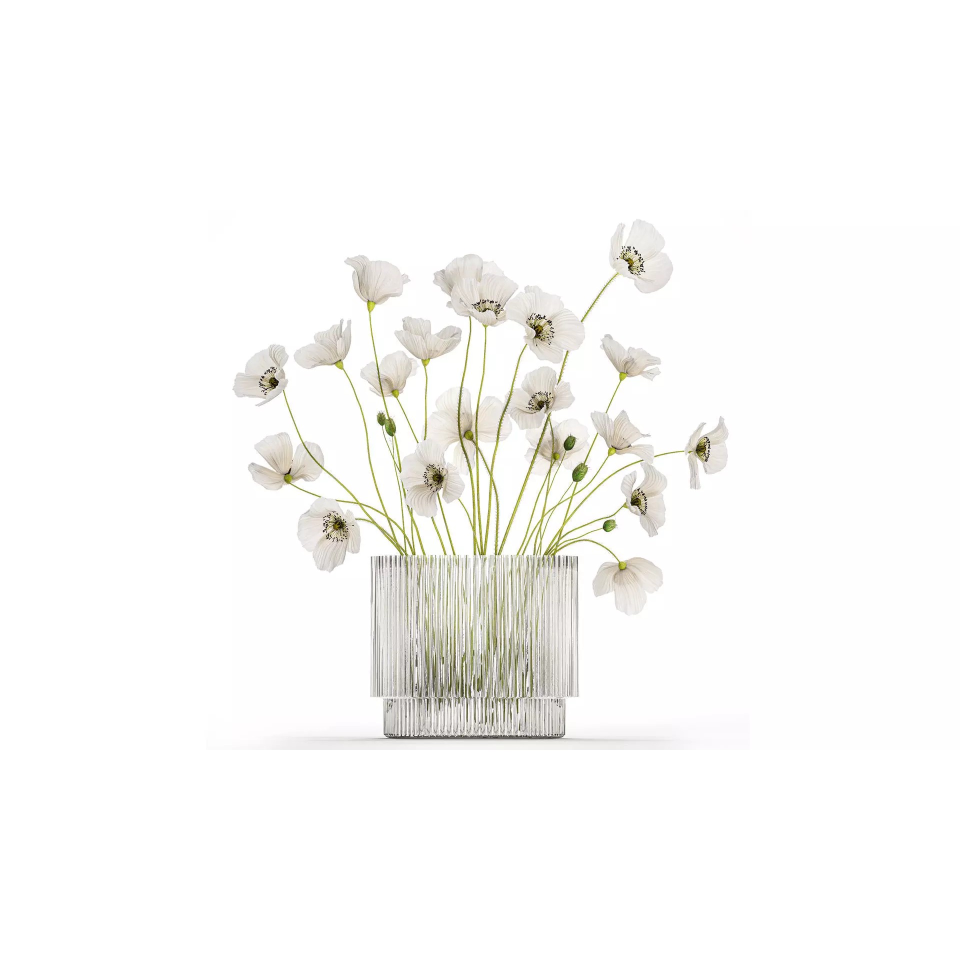 Bouquet of White Wild Flowers - Game-Ready 3D Model - View 2
