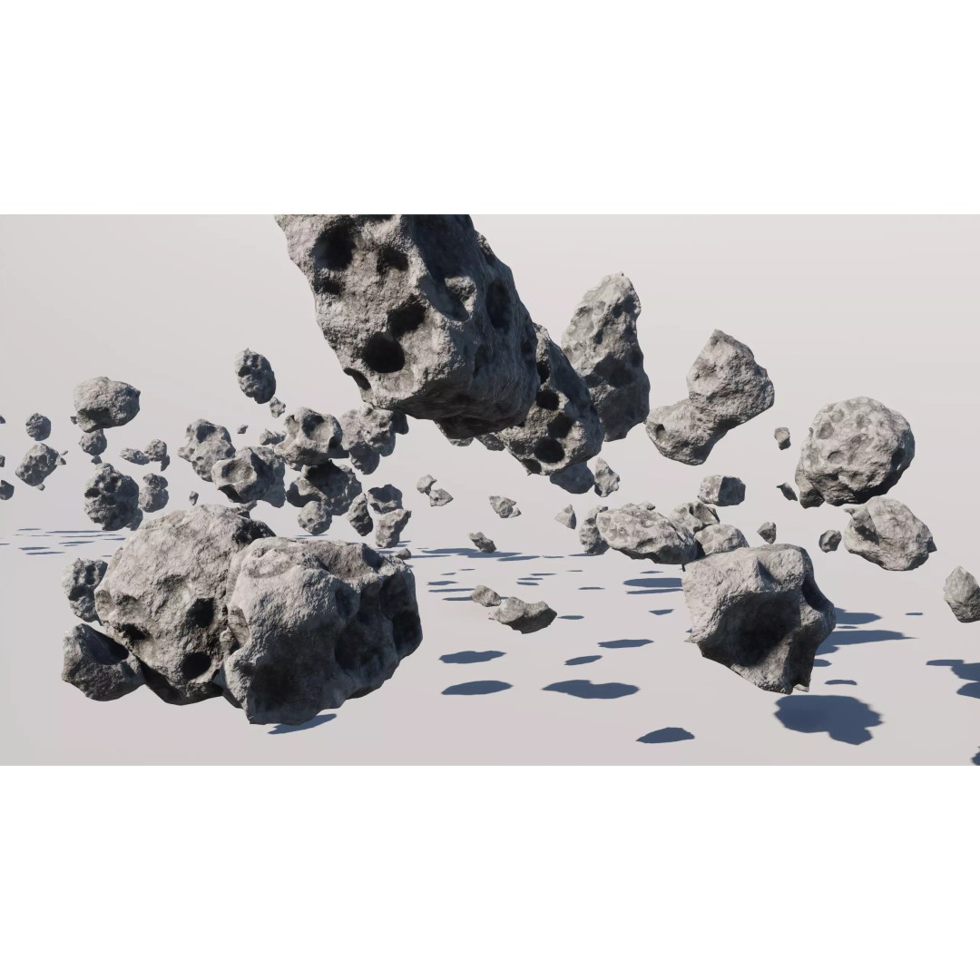 Asteroid 3D Model – Low Poly Game Ready Pack for Real-Time Use