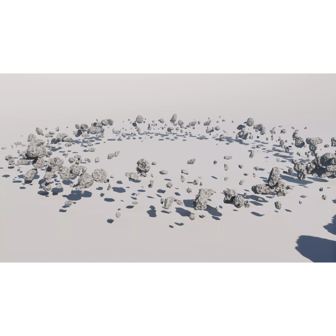 Asteroid 3D Model – Low Poly Game Ready Pack for Real-Time Use - View 16