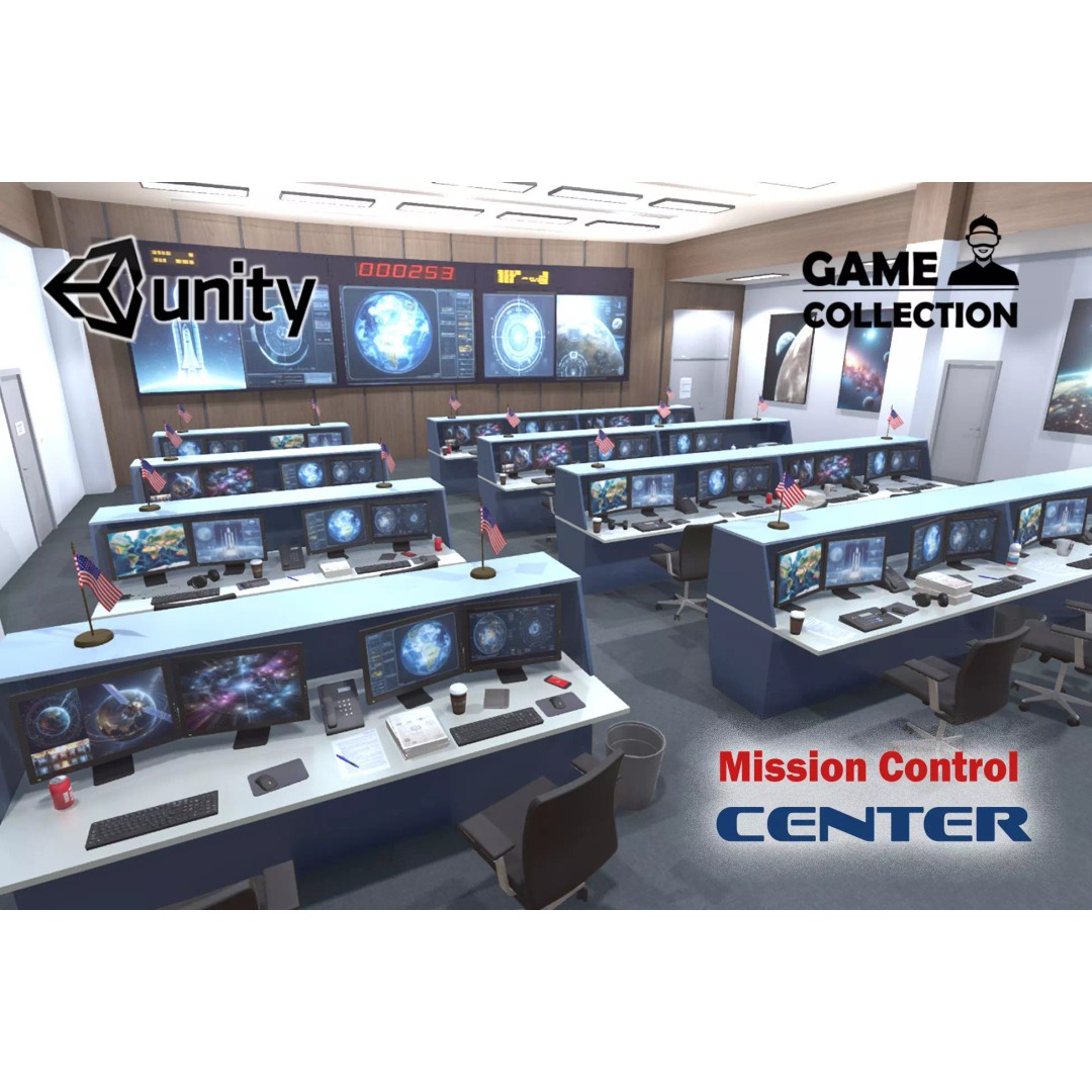 Mission Control Center 3D Model – Low Poly Game Asset, FBX - View 2