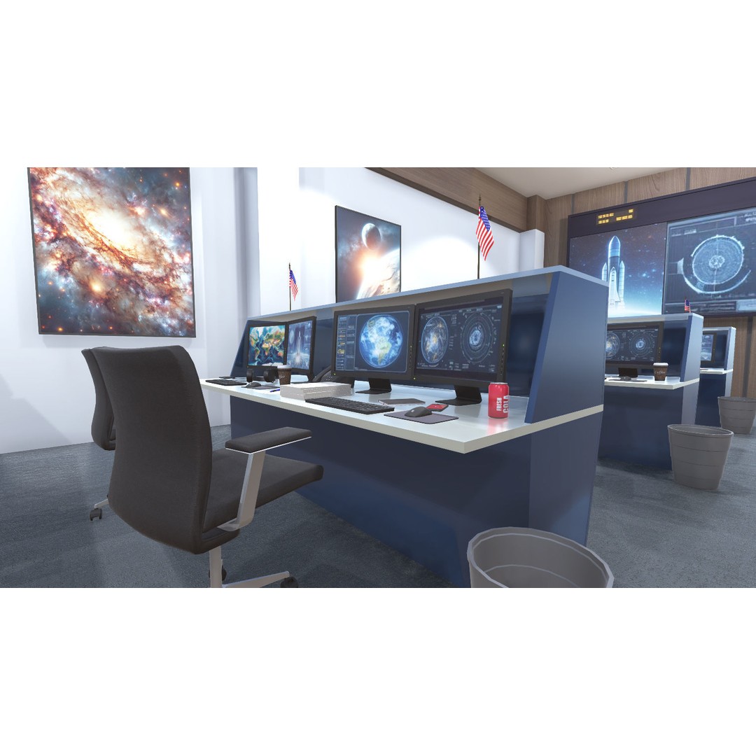 Mission Control Center 3D Model – Low Poly Game Asset, FBX - View 6
