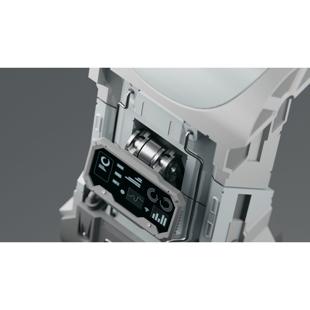 Sci-Fi Console 3D Model – Low Poly Game Asset, FBX, PBR Textures