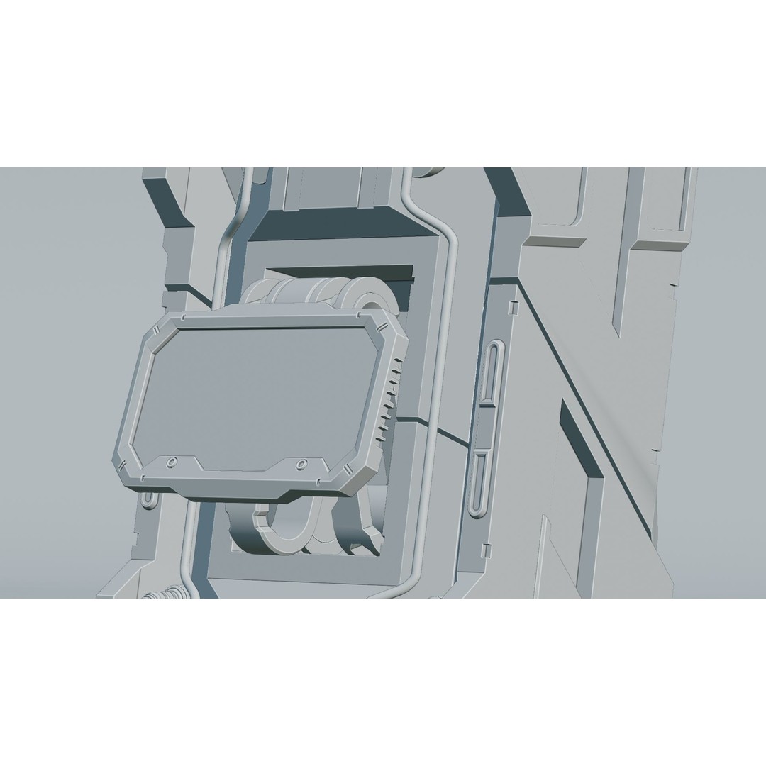 Sci-Fi Console 3D Model – Low Poly Game Asset, FBX, PBR Textures - View 10