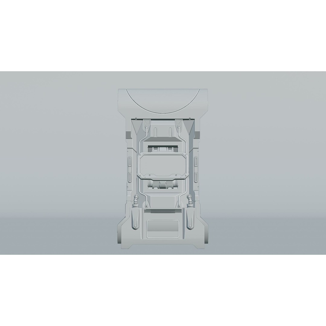 Sci-Fi Console 3D Model – Low Poly Game Asset, FBX, PBR Textures - View 13