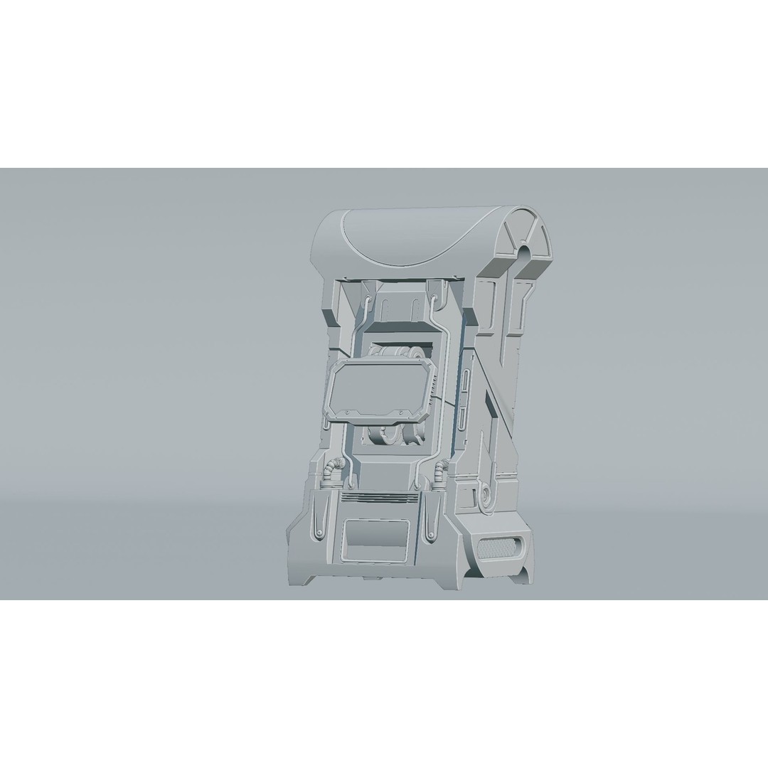 Sci-Fi Console 3D Model – Low Poly Game Asset, FBX, PBR Textures - View 15
