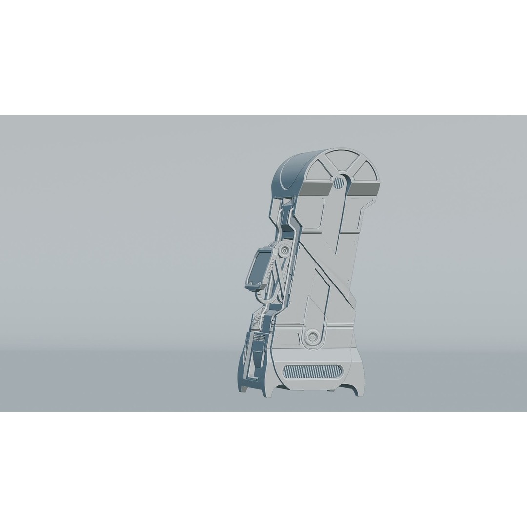 Sci-Fi Console 3D Model – Low Poly Game Asset, FBX, PBR Textures - View 16