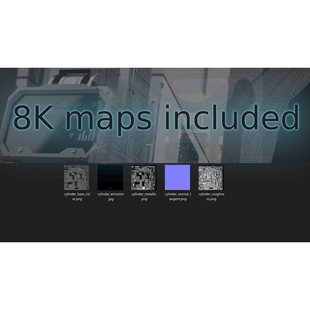 Sci-Fi Console 3D Model – Low Poly Game Asset, FBX, PBR Textures - View 8