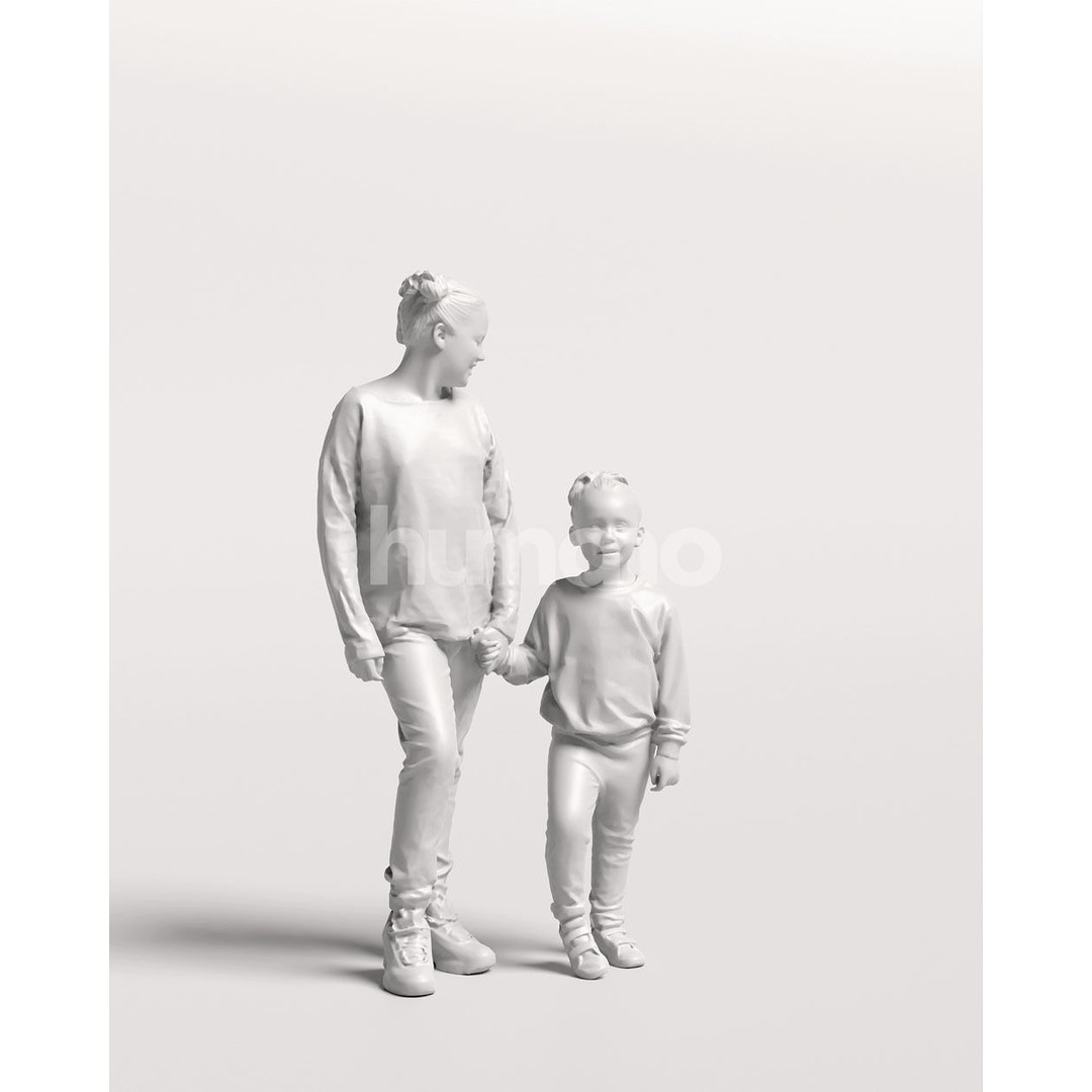 Humano Walking Kids 3D Model – Casual Character, PBR Textures, FBX - View 13