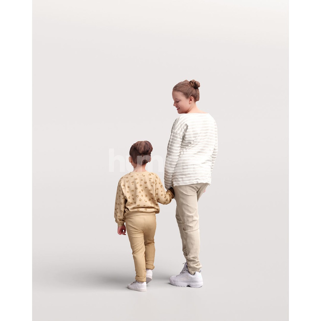 Humano Walking Kids 3D Model – Casual Character, PBR Textures, FBX - View 5