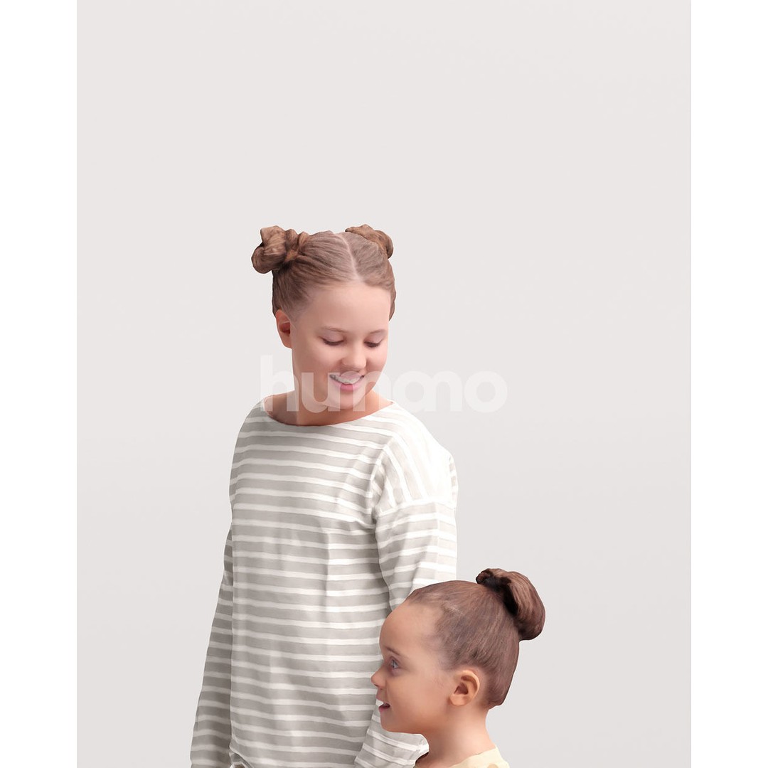 Humano Walking Kids 3D Model – Casual Character, PBR Textures, FBX - View 8