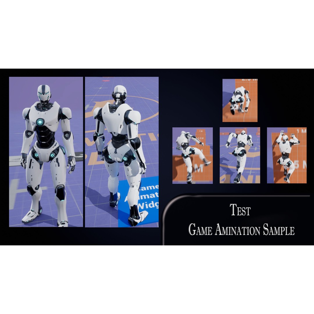 Robot 1 3D Model – Low Poly Rigged Character for Games, FBX - View 13