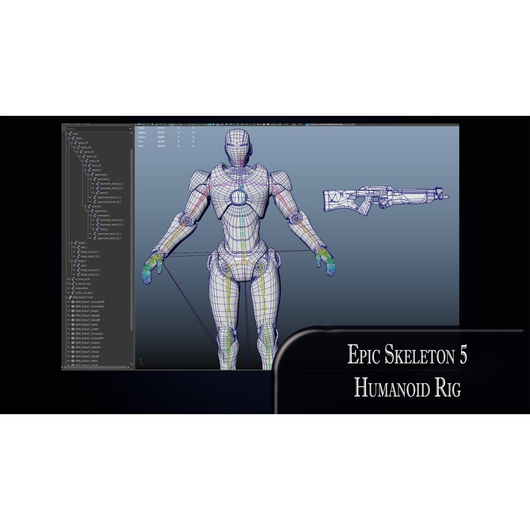 Robot 1 3D Model – Low Poly Rigged Character for Games, FBX - View 14