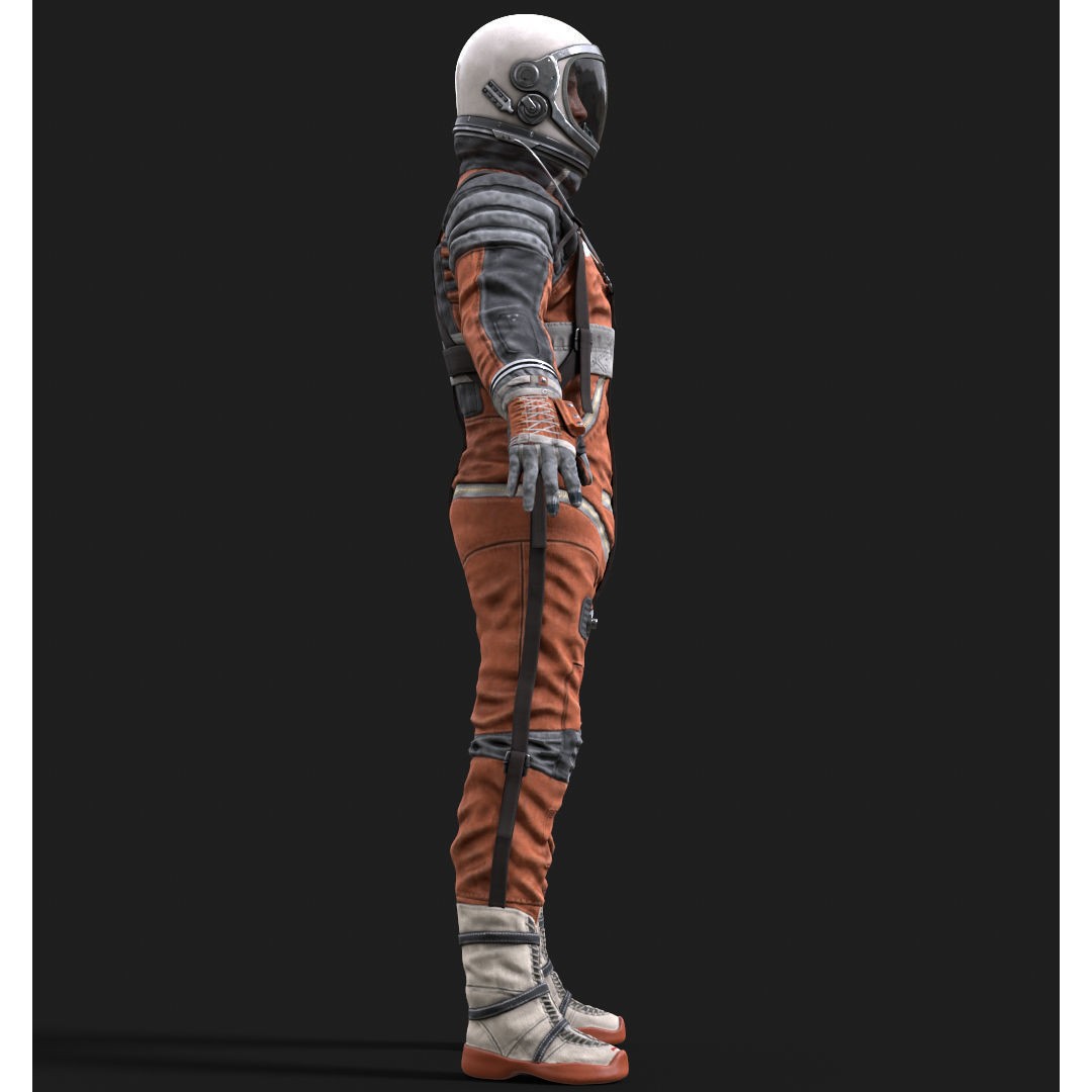 CS04 Space Suit 3D Model – Low Poly Rigged Character, FBX, PBR - View 11