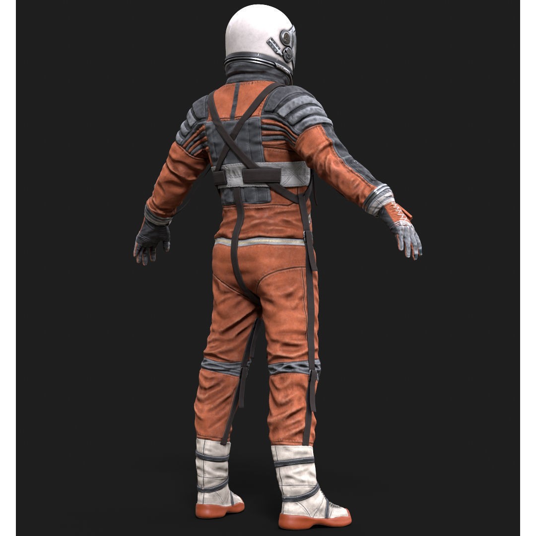 CS04 Space Suit 3D Model – Low Poly Rigged Character, FBX, PBR - View 12