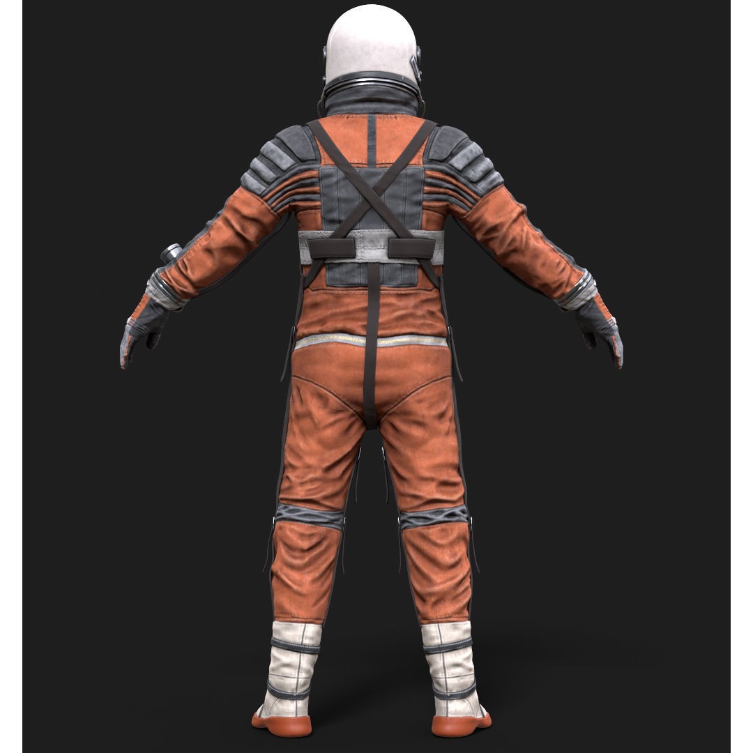 CS04 Space Suit 3D Model – Low Poly Rigged Character, FBX, PBR - View 13