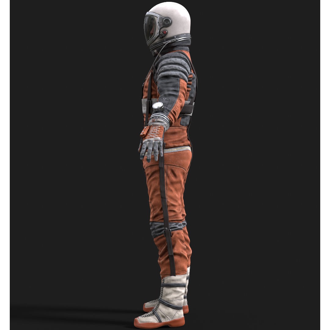 CS04 Space Suit 3D Model – Low Poly Rigged Character, FBX, PBR - View 15