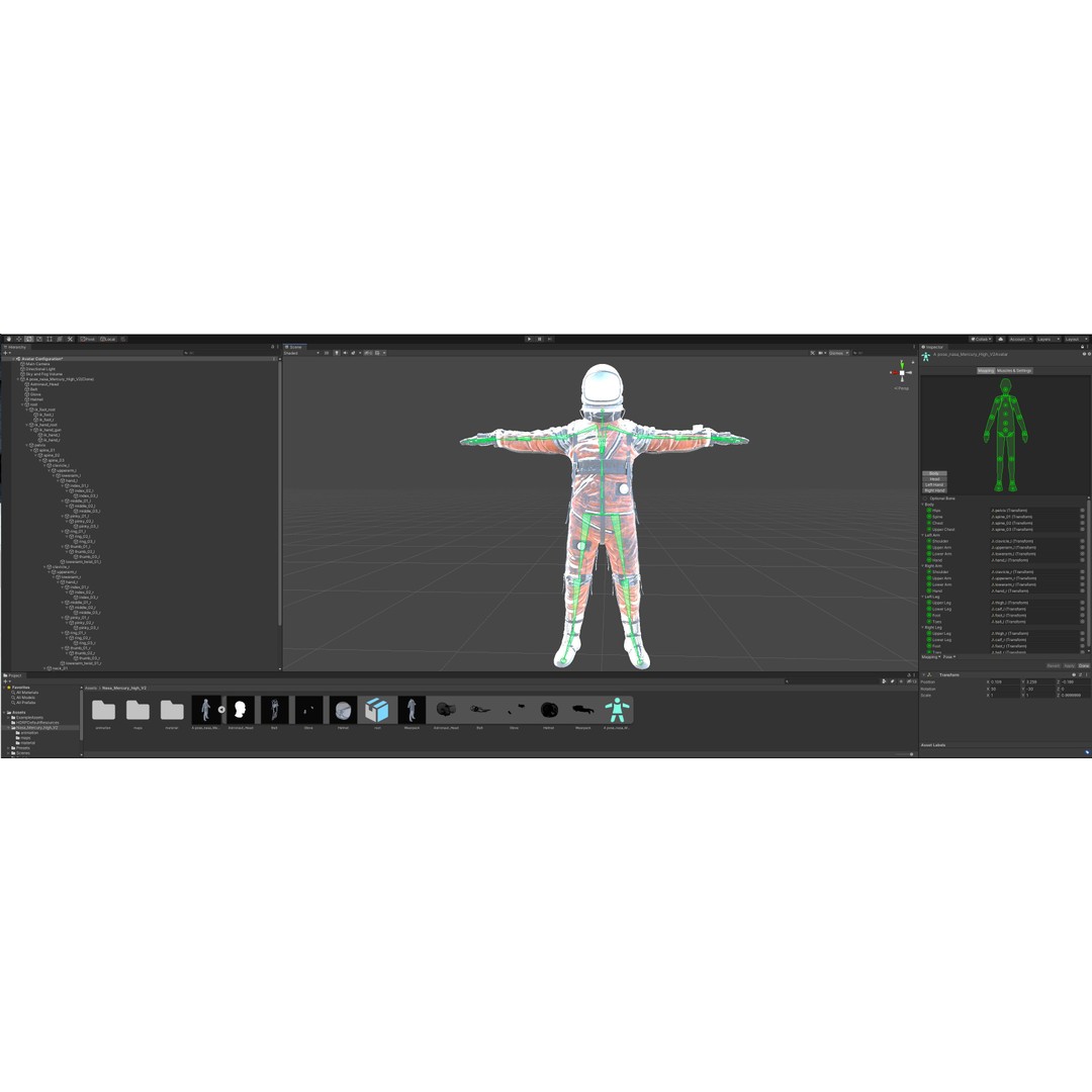 CS04 Space Suit 3D Model – Low Poly Rigged Character, FBX, PBR - View 18