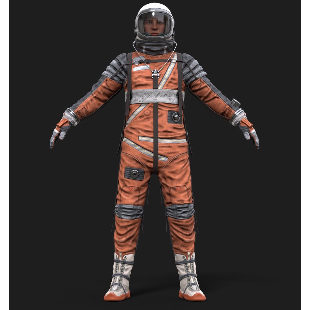 CS04 Space Suit 3D Model – Low Poly Rigged Character, FBX, PBR - View 7