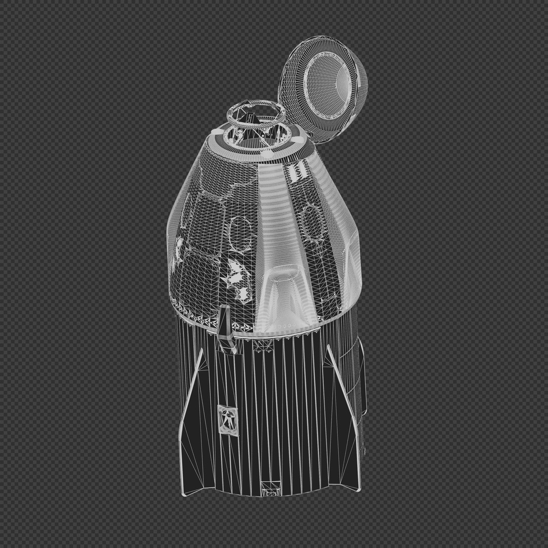 SpaceX Crew Dragon 3D Model – Detailed Spacecraft, Blender & FBX Formats - View 10