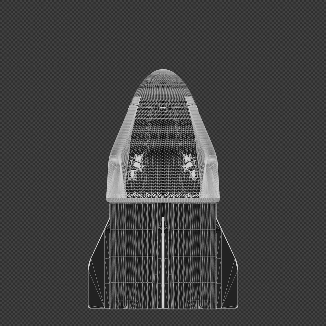 SpaceX Crew Dragon 3D Model – Detailed Spacecraft, Blender & FBX Formats - View 12