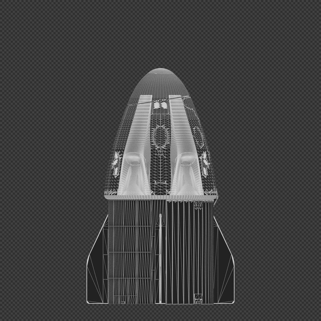 SpaceX Crew Dragon 3D Model – Detailed Spacecraft, Blender & FBX Formats - View 13