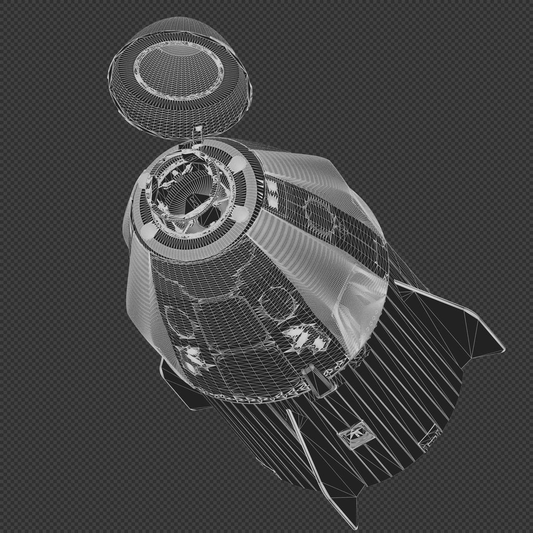 SpaceX Crew Dragon 3D Model – Detailed Spacecraft, Blender & FBX Formats - View 15