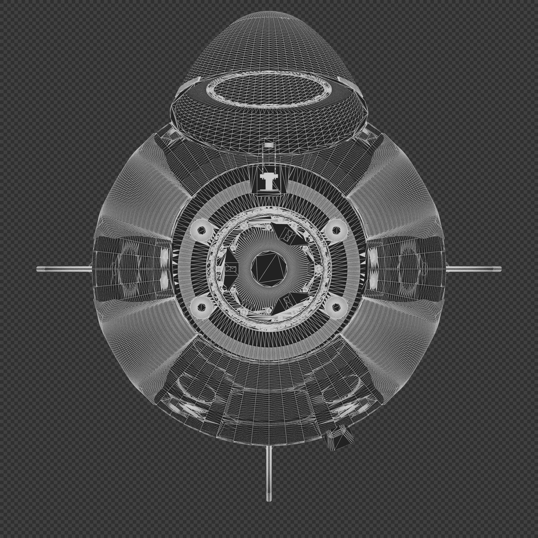 SpaceX Crew Dragon 3D Model – Detailed Spacecraft, Blender & FBX Formats - View 16