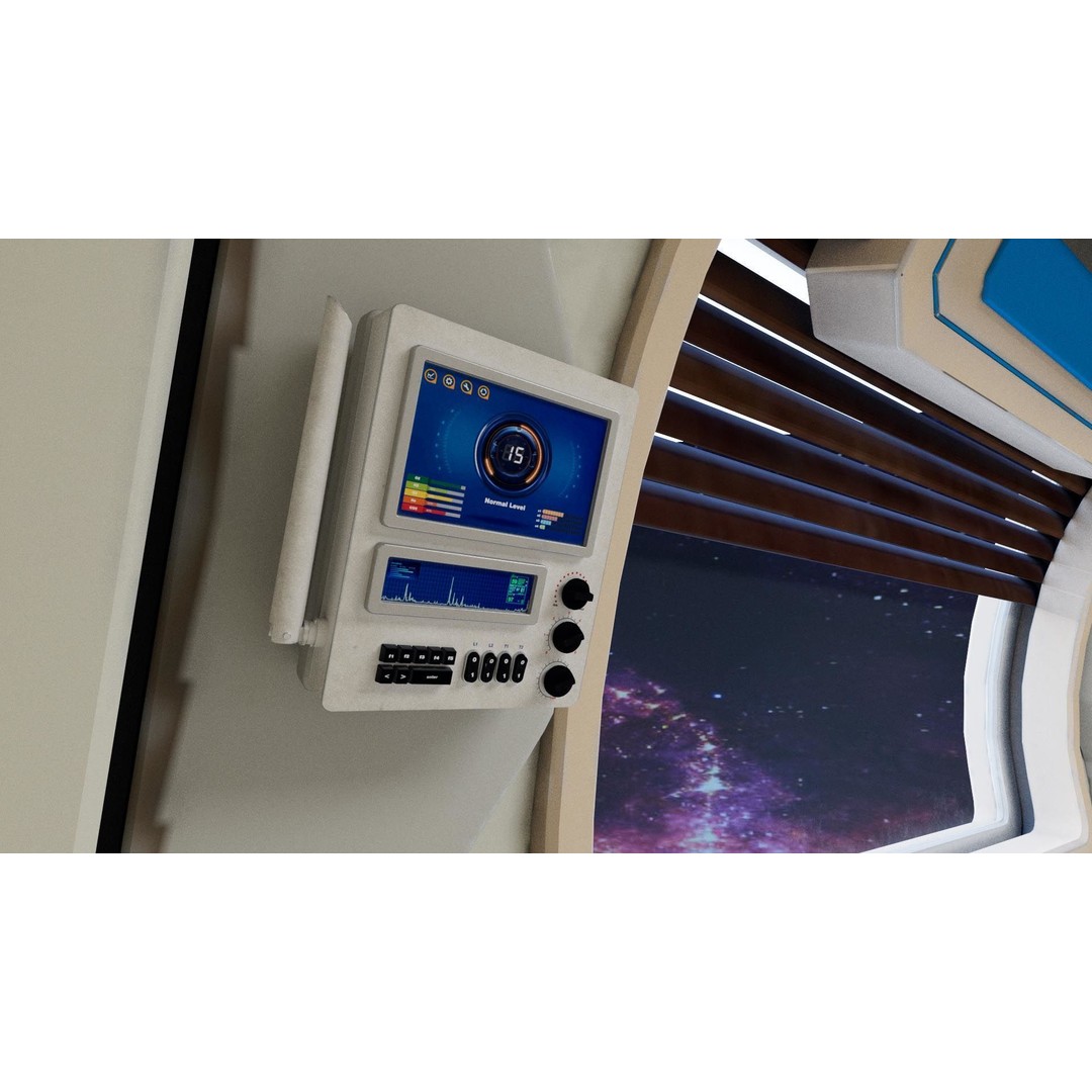 Spaceship Room 3D Model – Sci-Fi Interior with PBR Textures, FBX - View 16