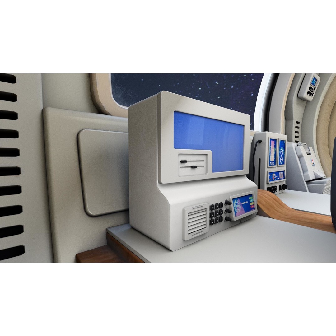 Spaceship Room 3D Model – Sci-Fi Interior with PBR Textures, FBX - View 17