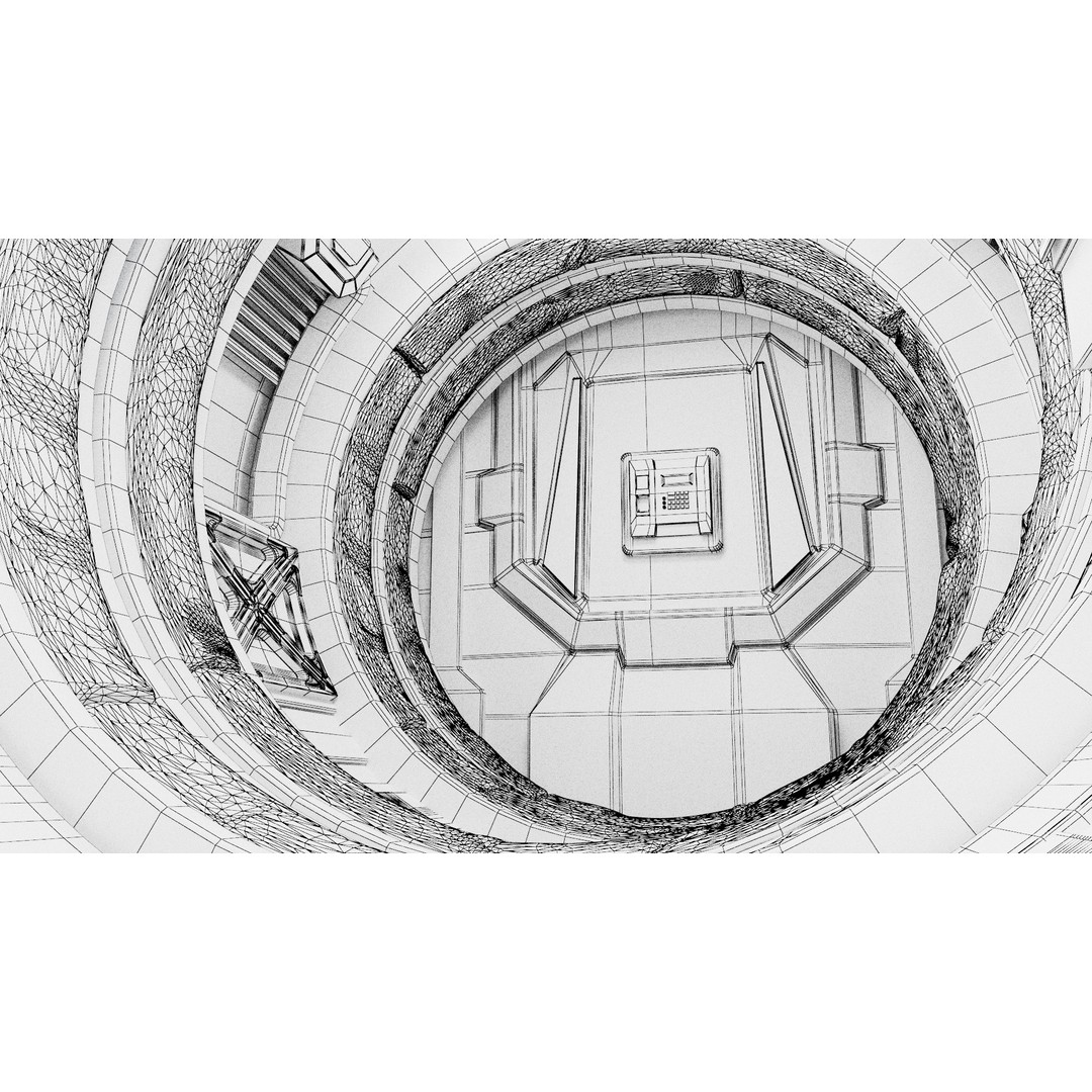 Spaceship Room 3D Model – Sci-Fi Interior with PBR Textures, FBX - View 28