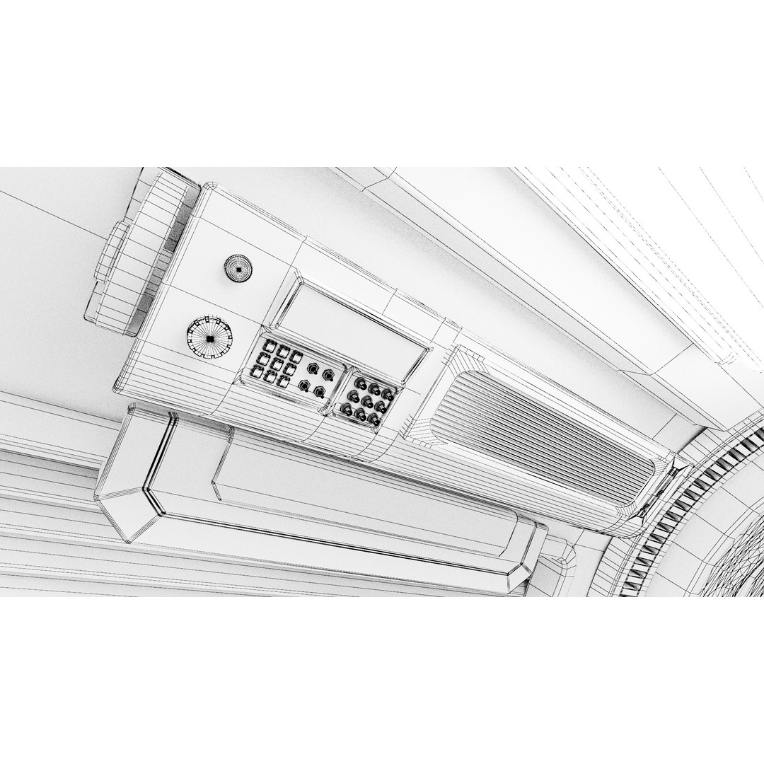 Spaceship Room 3D Model – Sci-Fi Interior with PBR Textures, FBX - View 30