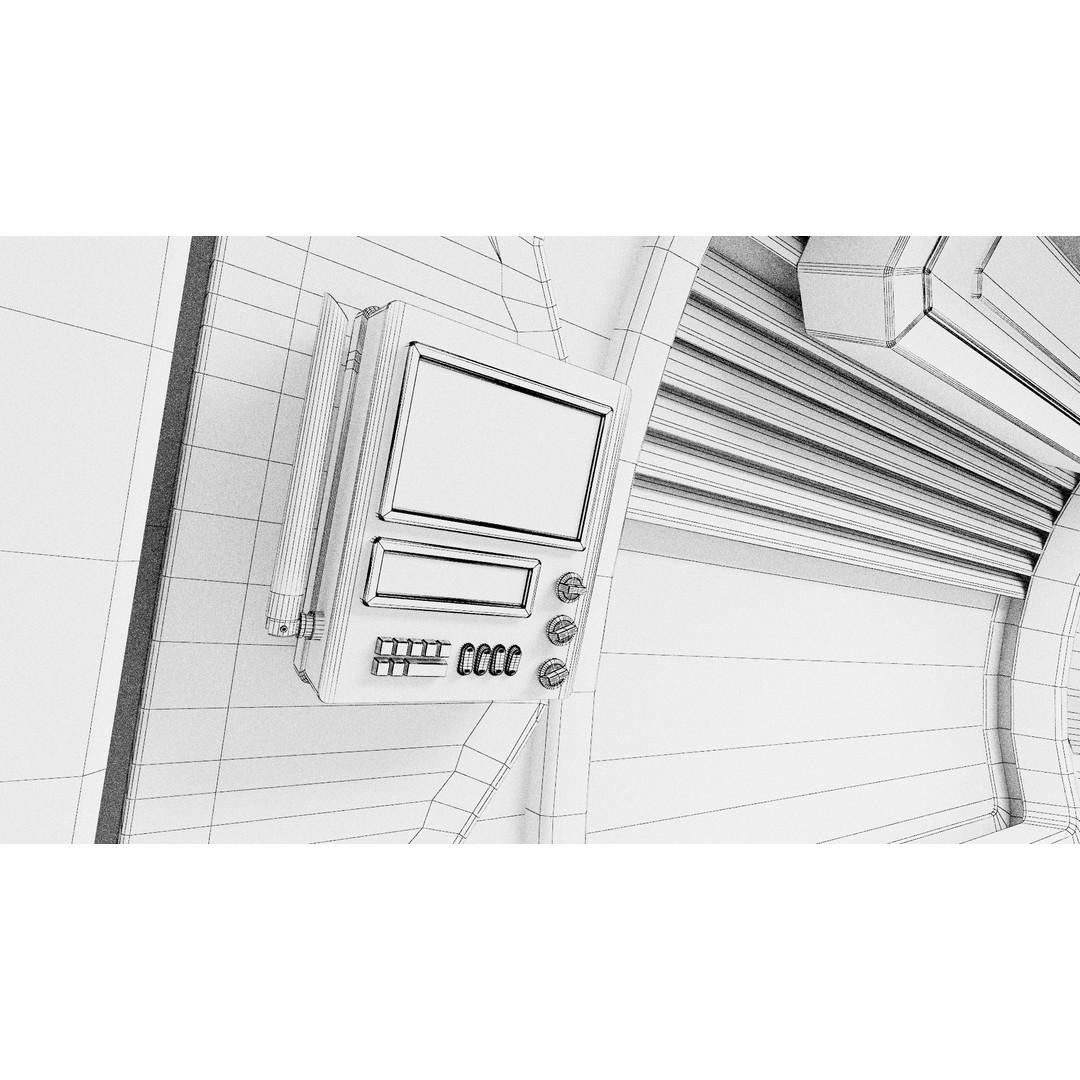Spaceship Room 3D Model – Sci-Fi Interior with PBR Textures, FBX - View 31