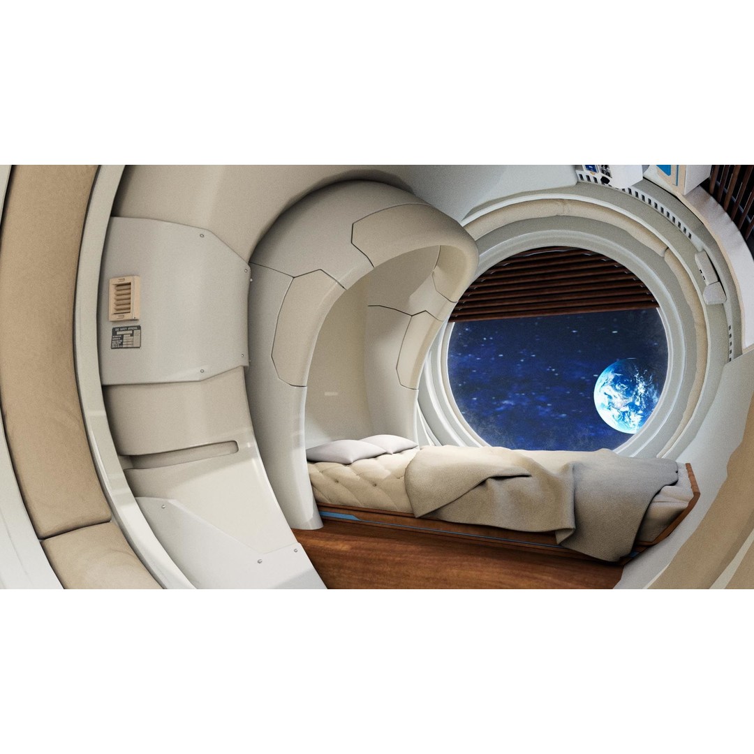 Spaceship Room 3D Model – Sci-Fi Interior with PBR Textures, FBX - View 5
