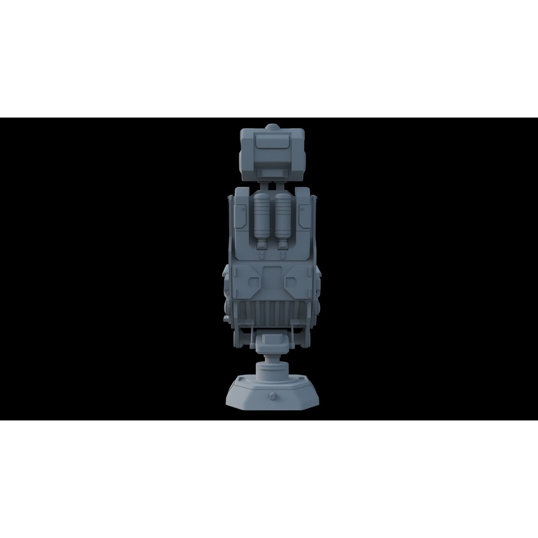 Sci-Fi Pilot's Seat 3D Model – Futuristic Aircraft Chair, FBX, OBJ - View 11