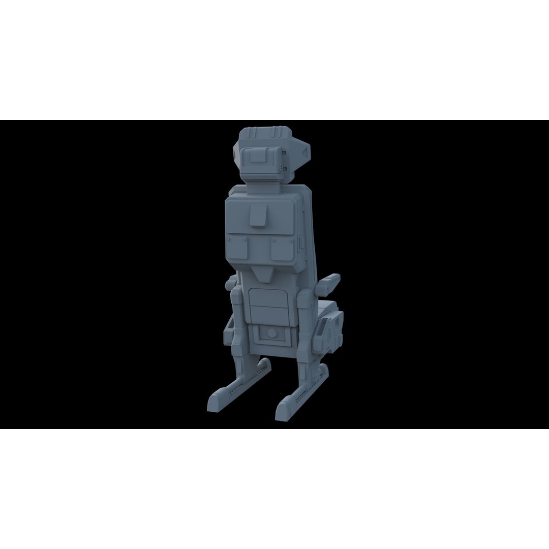 Sci-Fi Pilot's Seat 3D Model – Futuristic Aircraft Chair, FBX, OBJ - View 15