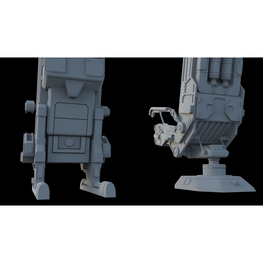 Sci-Fi Pilot's Seat 3D Model – Futuristic Aircraft Chair, FBX, OBJ - View 22