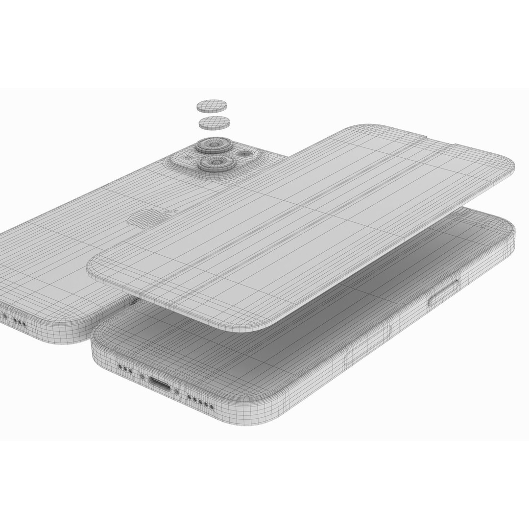 Apple iPhone 14 3D Model – Realistic PBR Game-Ready Asset, FBX, OBJ - View 74