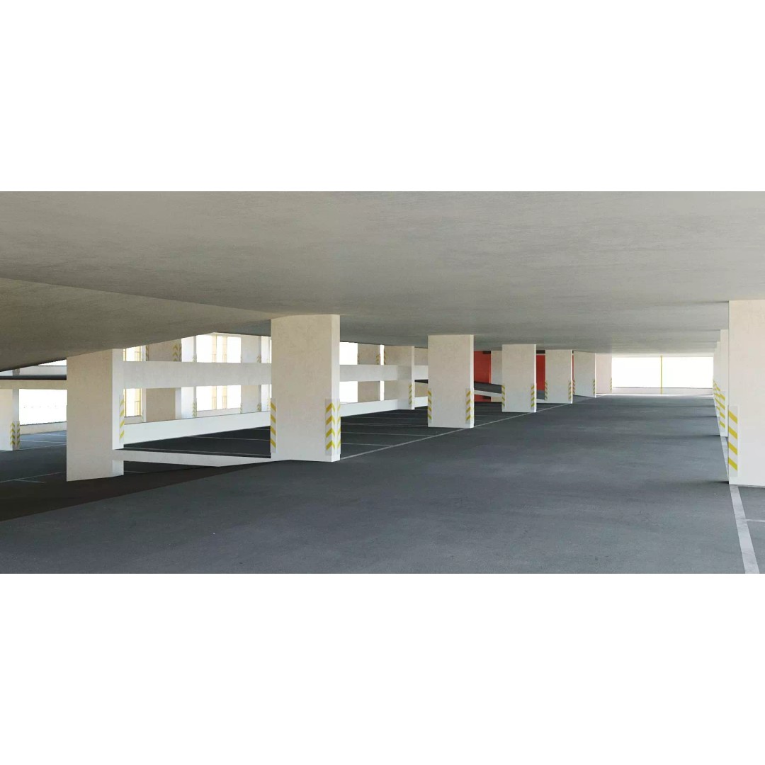 Multistorey Car Parking Building 3D Model – High-Quality PBR Asset, FBX - View 13