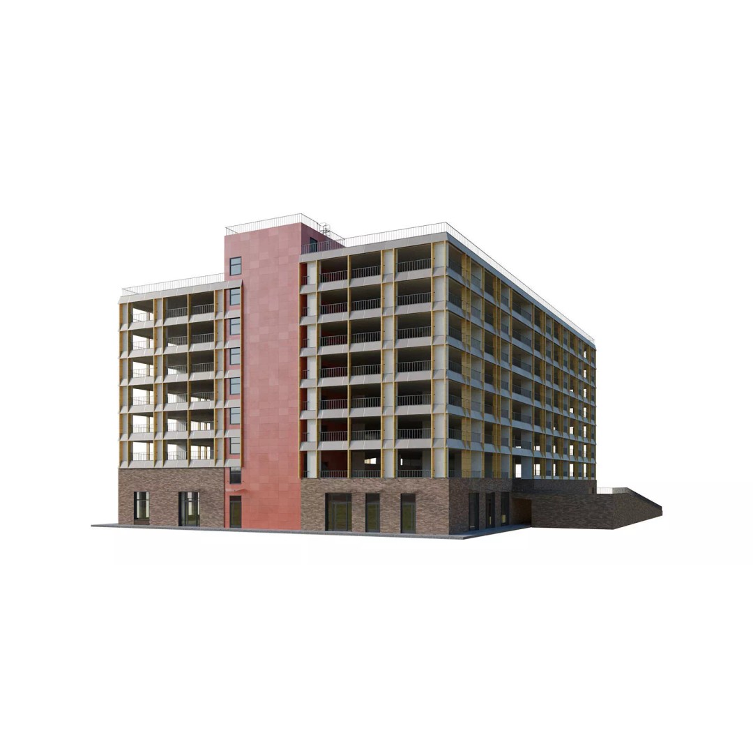 Multistorey Car Parking Building 3D Model – High-Quality PBR Asset, FBX - View 6