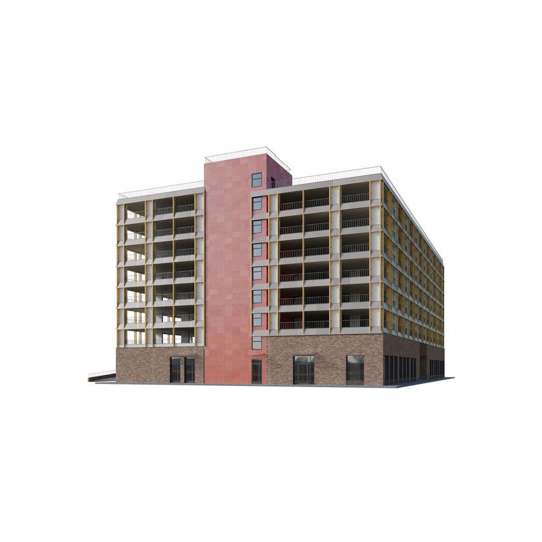 Multistorey Car Parking Building 3D Model – High-Quality PBR Asset, FBX - View 8