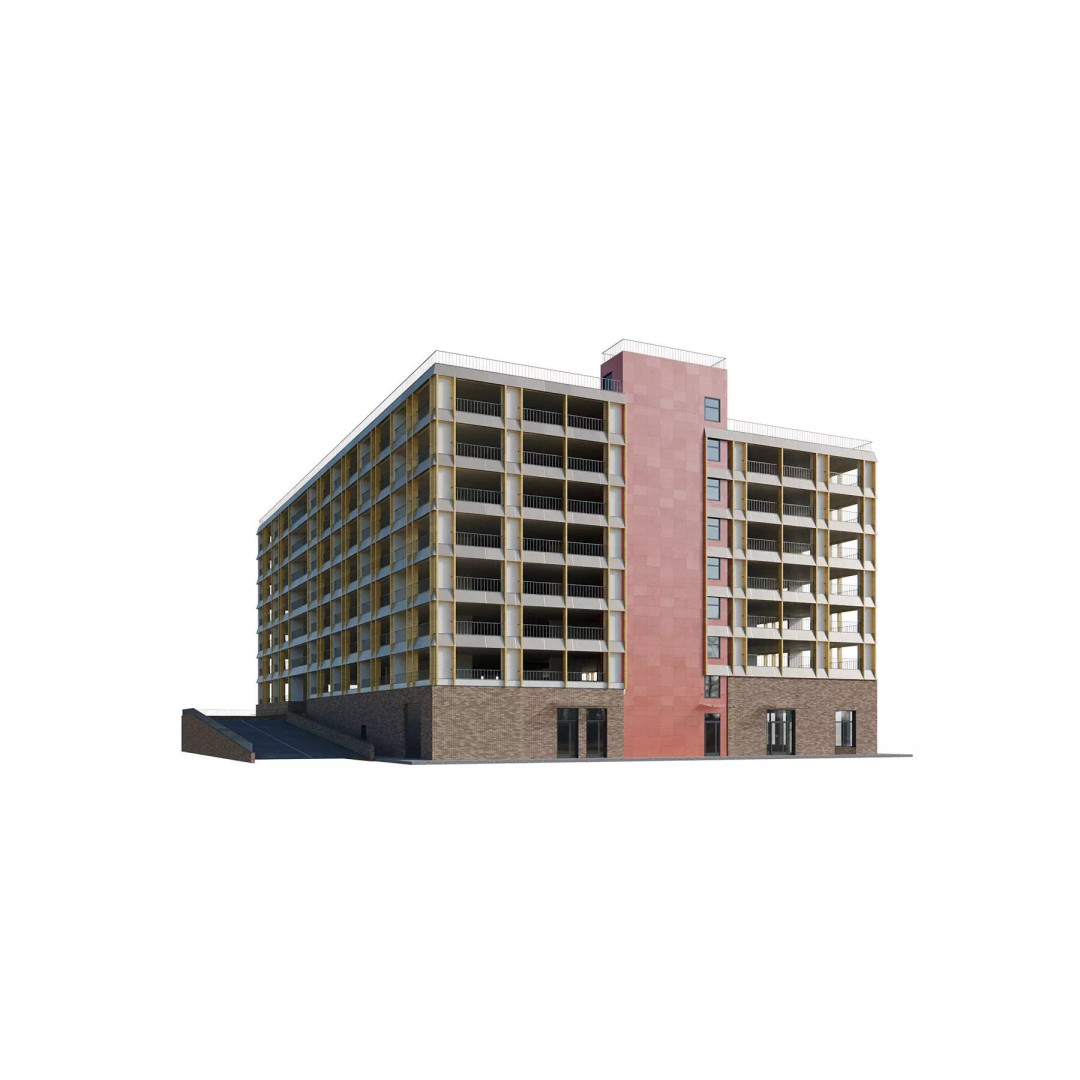 Multistorey Car Parking Building 3D Model – High-Quality PBR Asset, FBX - View 9