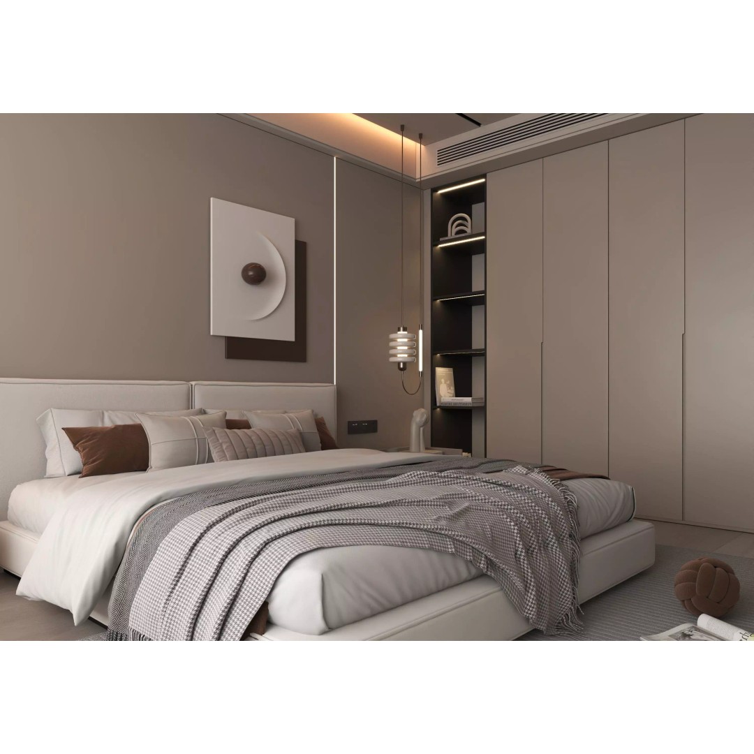 Bedroom Interior 3D Model – Modern Furnishing with PBR Textures, FBX, OBJ - View 3