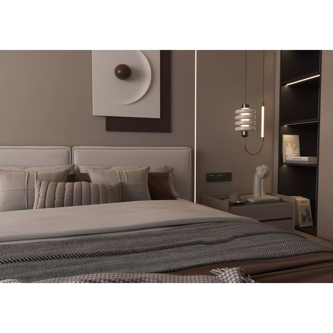 Bedroom Interior 3D Model – Modern Furnishing with PBR Textures, FBX, OBJ - View 7