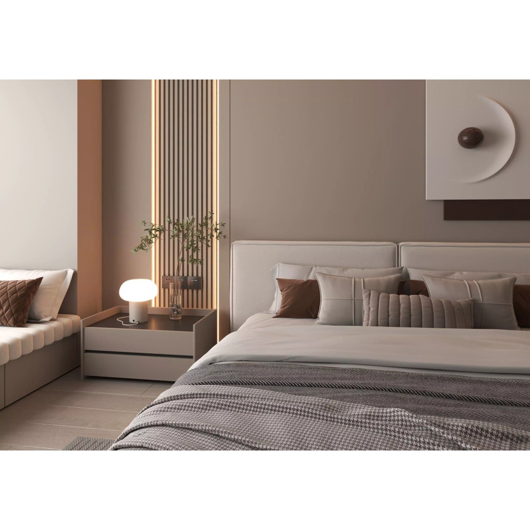 Bedroom Interior 3D Model – Modern Furnishing with PBR Textures, FBX, OBJ - View 9