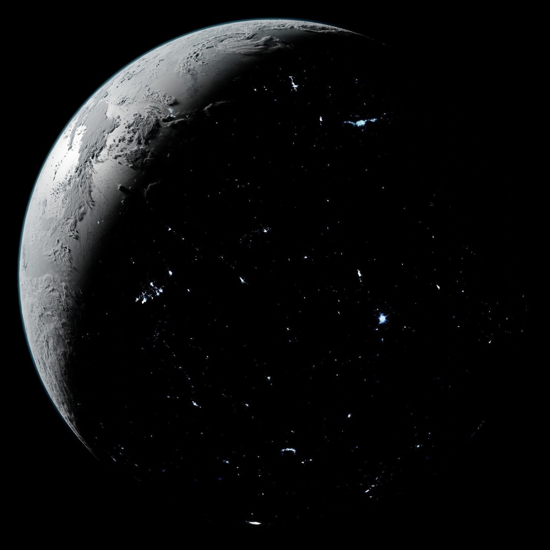 Ice Planet 3D Model – High-Resolution Frozen World Texture, PBR - View 10
