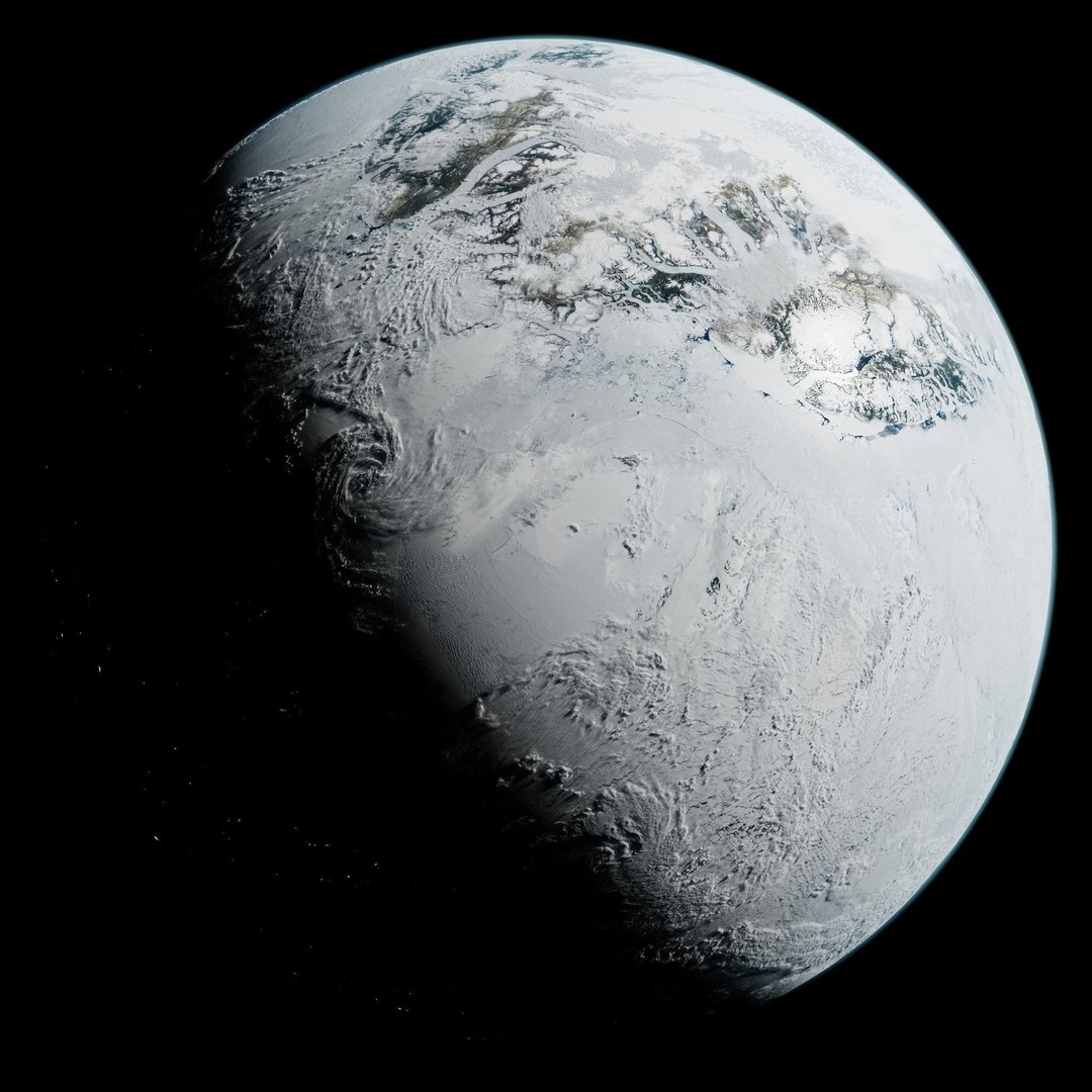 Ice Planet 3D Model – High-Resolution Frozen World Texture, PBR - View 5